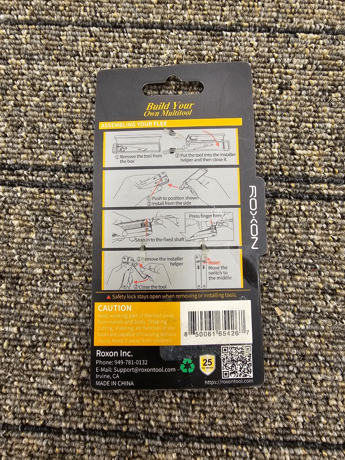 (QTY 4) Roxon Scissor FTL1-2 Long Tool 1 Slot DIN 1.4116 Stainless Steel