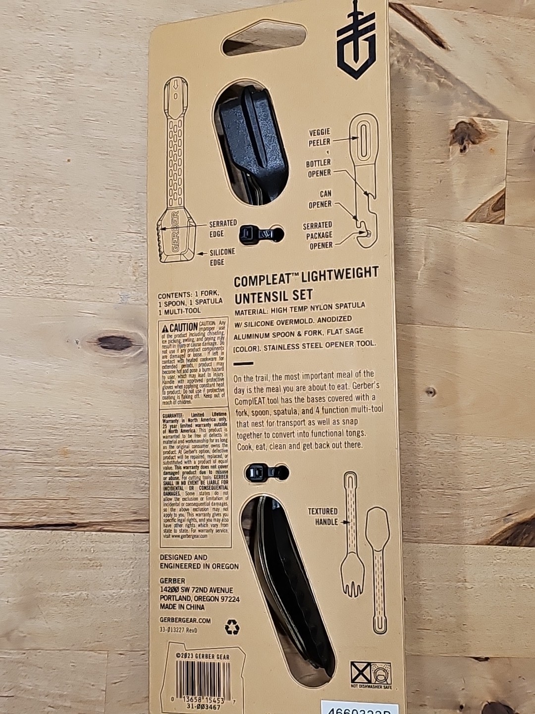 Gerber Compleat Light Weight Utensil Set Fork Spoon Spatula Multi Tool 2.5 OZ