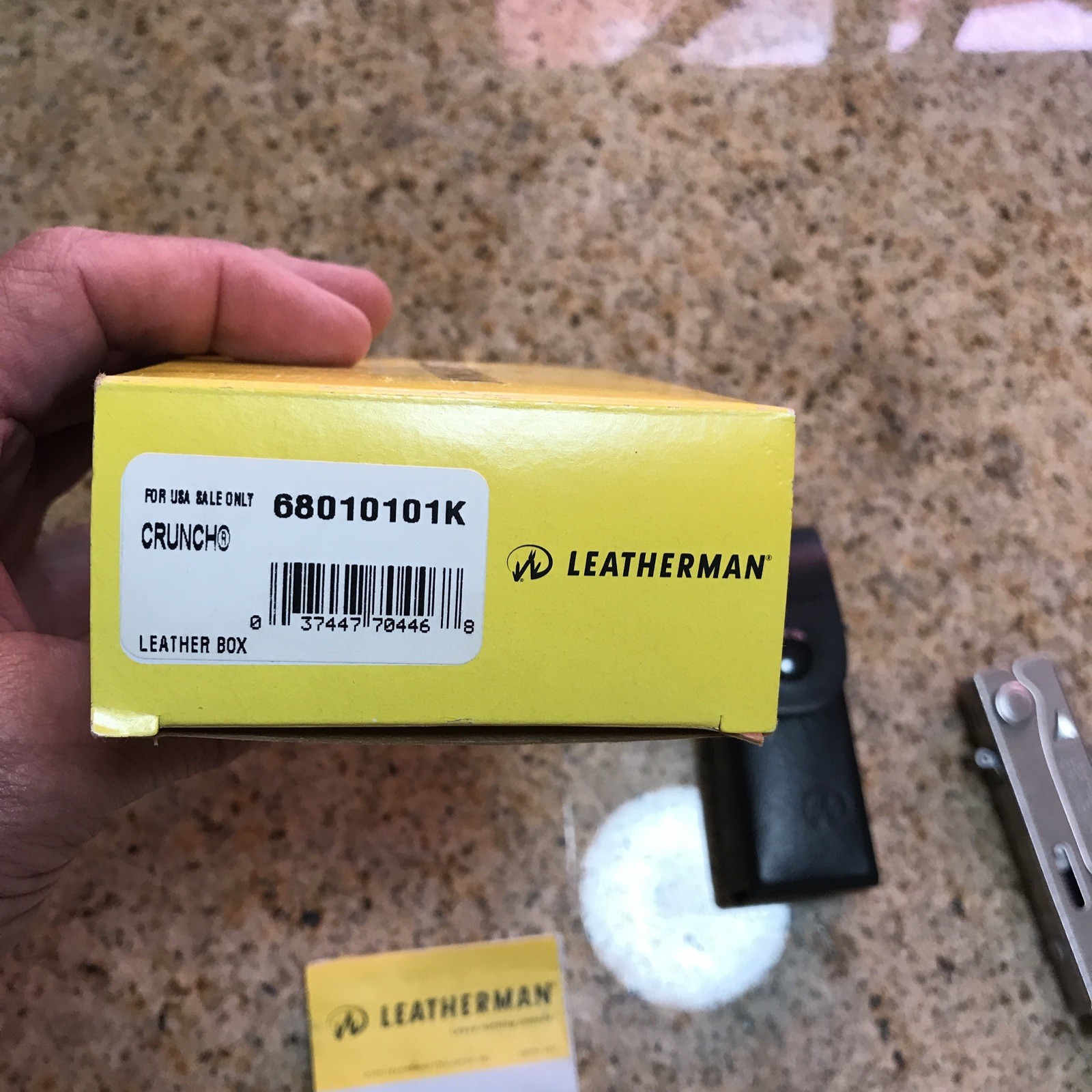 Leatherman Crunch multitool, Leather Sheath, Made in USA in 2011 Mint Condition