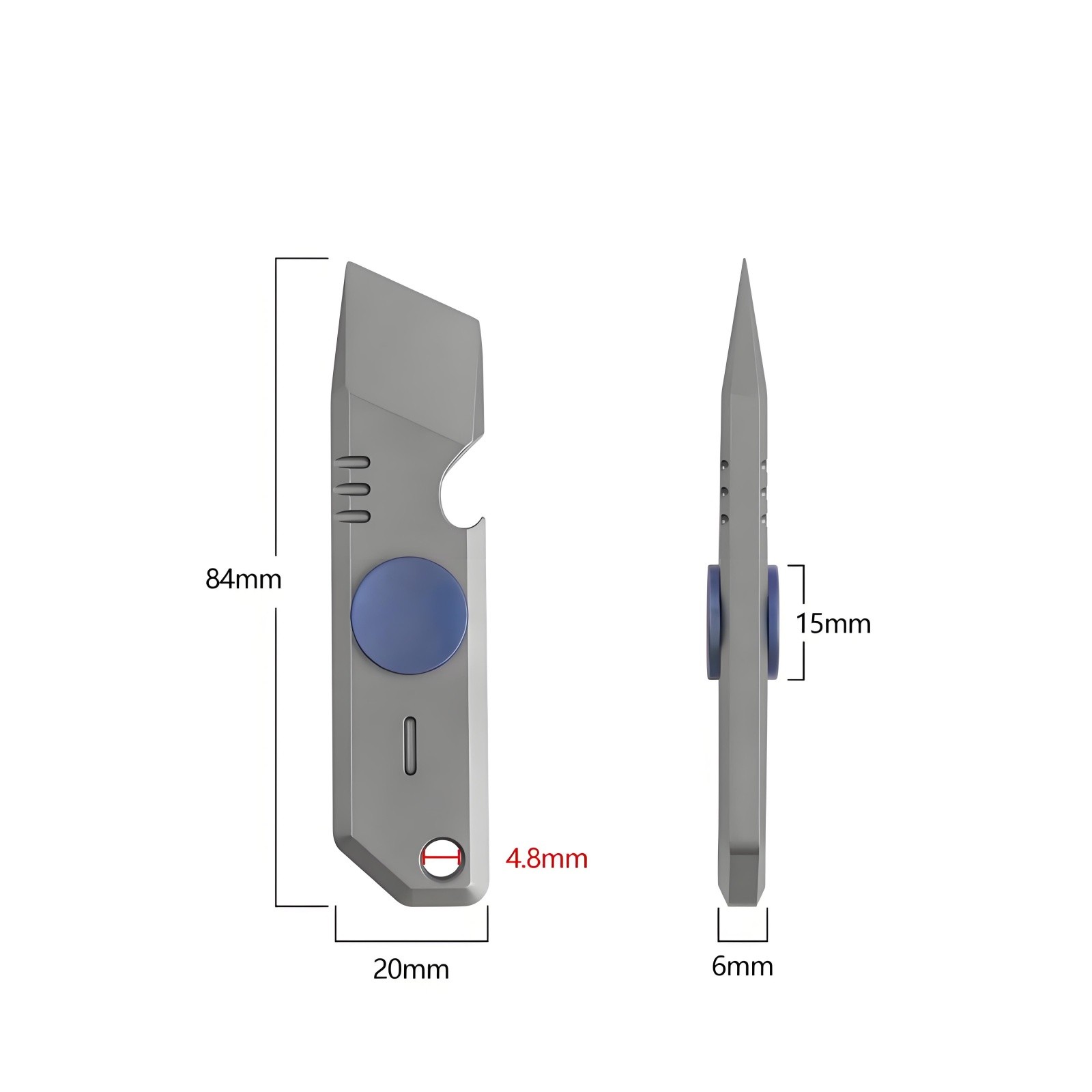 Titanium Alloy EDC Multi Tools Pry Bar Fidget Spinner Bottle Opener Portable
