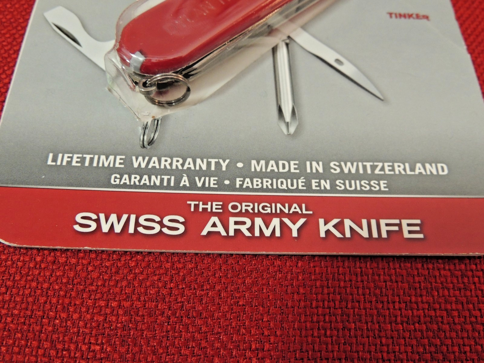 Original Swiss Army Knife Red Tinker Victorinox New in open Package 12 Functions