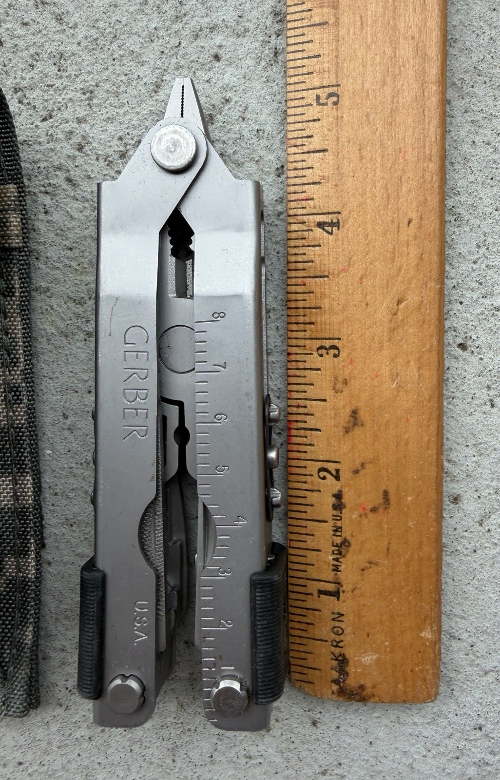 GERBER MP600 USA SILVER MULTI TOOL, KNIFE, PLIER, W/SHEATH, EXCELLENT!