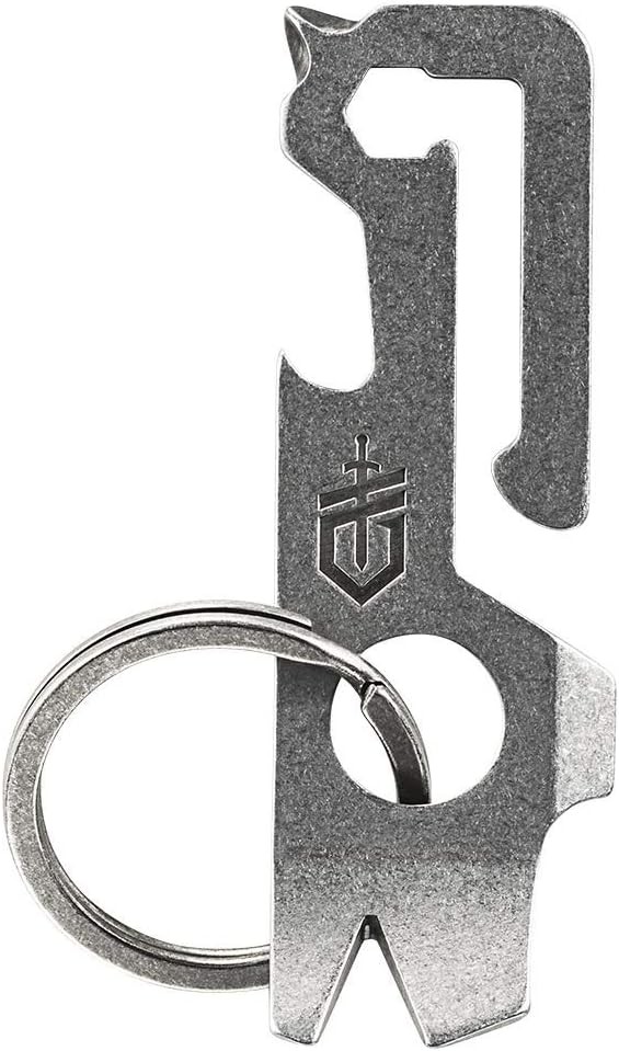 Gear Mullet Keychain – Multi-Tool Keychain with Pry Bar, Bottle Opener, and Wire