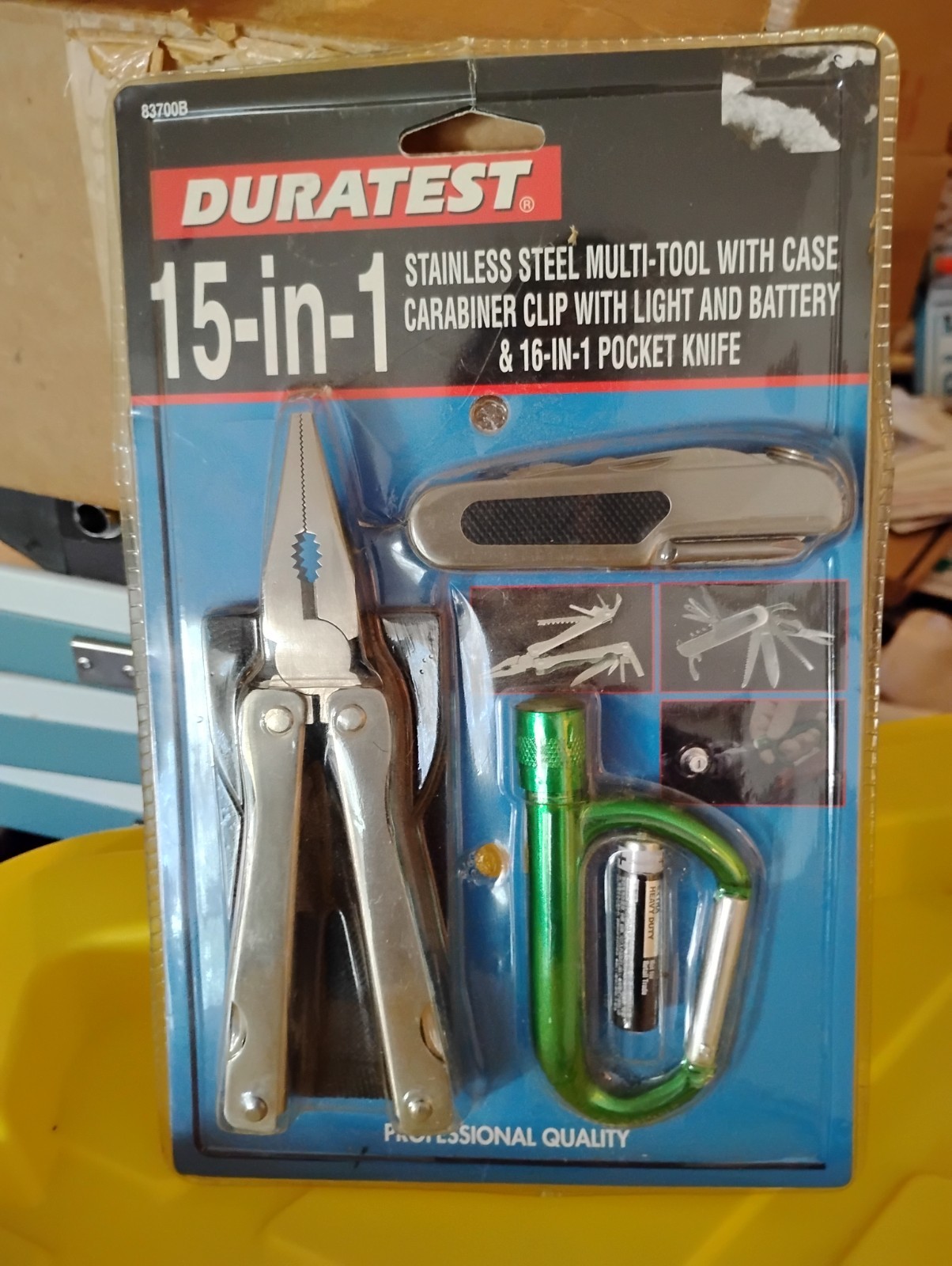 Duratest 15-in-1 Stainless Steel Multi-tool with 2″ Locking Knife New In Package