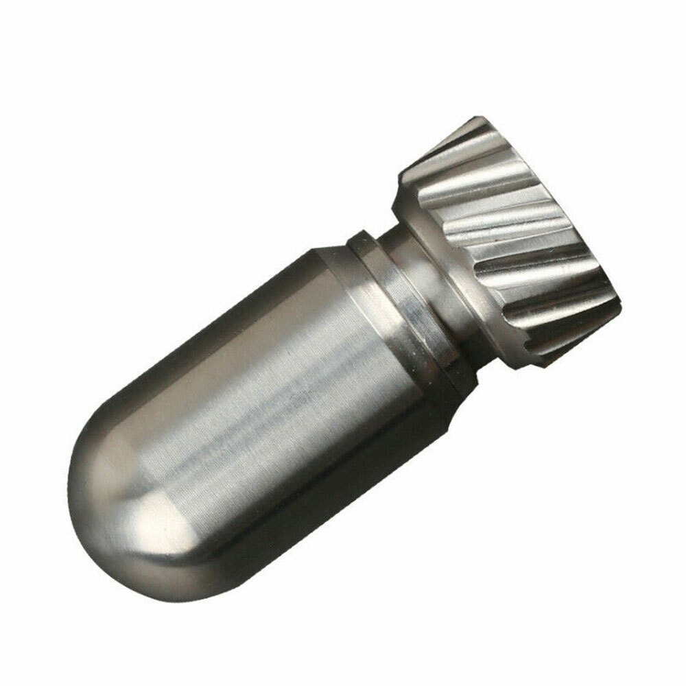 EDC Silver/Grill Blue Titanium Medicine Drug Bottle Key Pendant Box Pendant