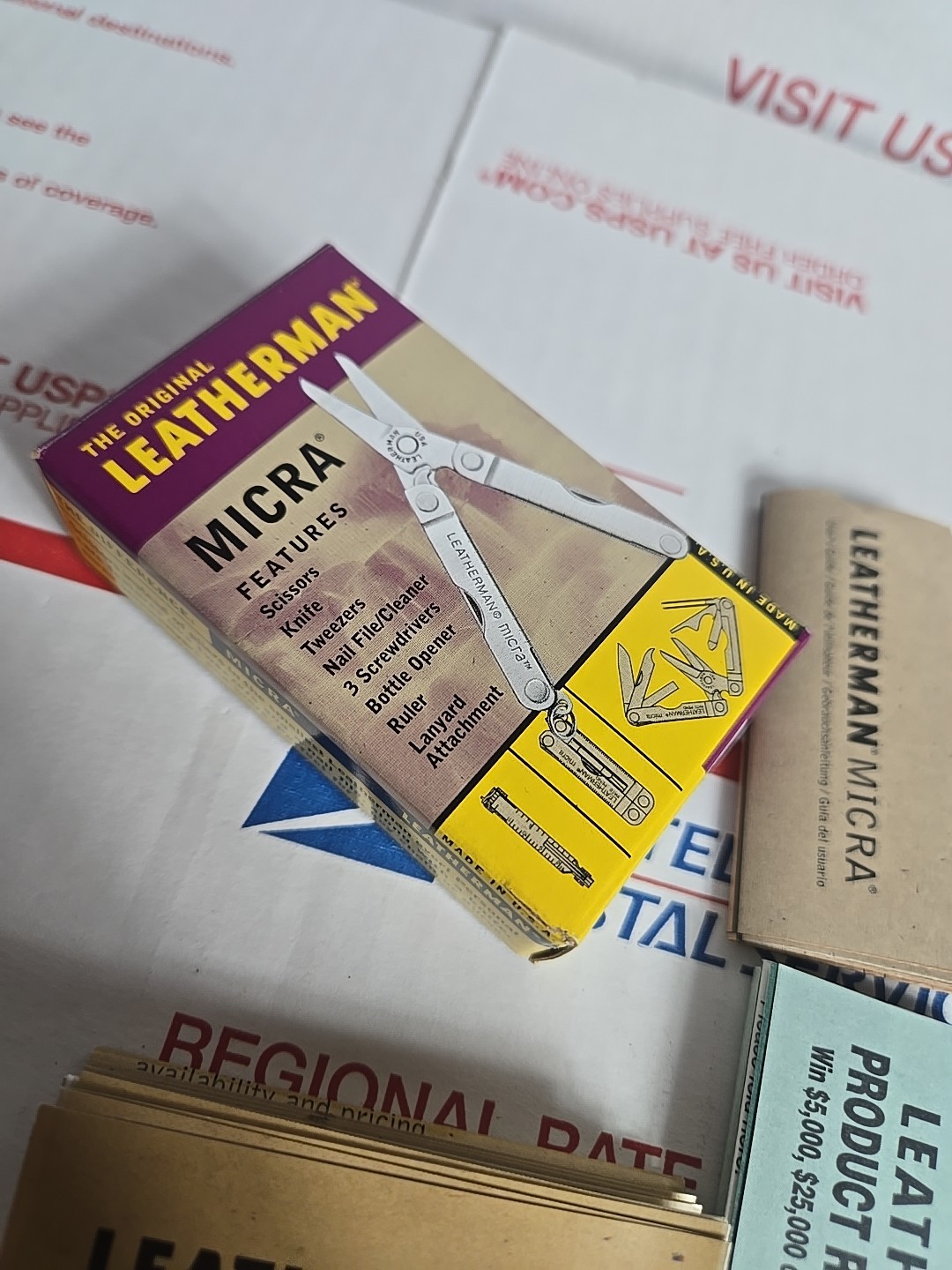 **BOX ONLY**The Original Leatherman Micra Advertising Northrop Grumman, BOX ONLY