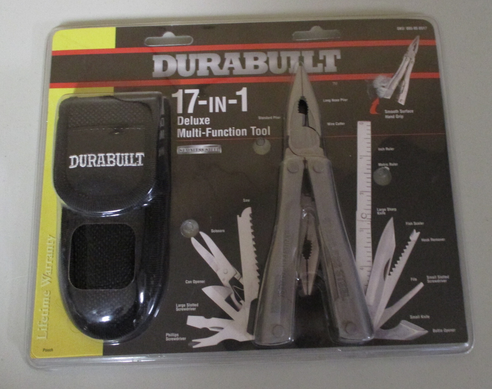 Durabuilt 17-in-1 Deluxe Multi Function Stainless Steel Tool with Belt Pouch NEW