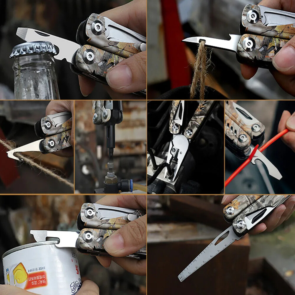 Multitool Folding Knife Multi functional Pocket Pliers Outdoor Portable Camping