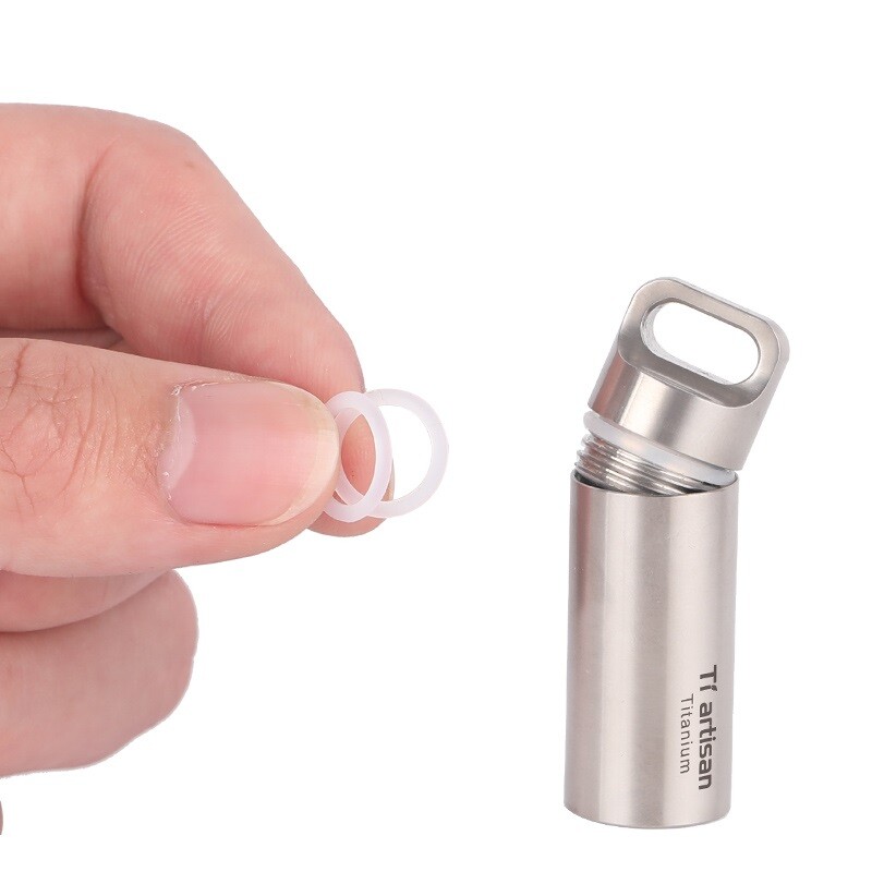 EDC Pure Titanium Pill Container Waterproof Pill Holder Organizer Case Gift