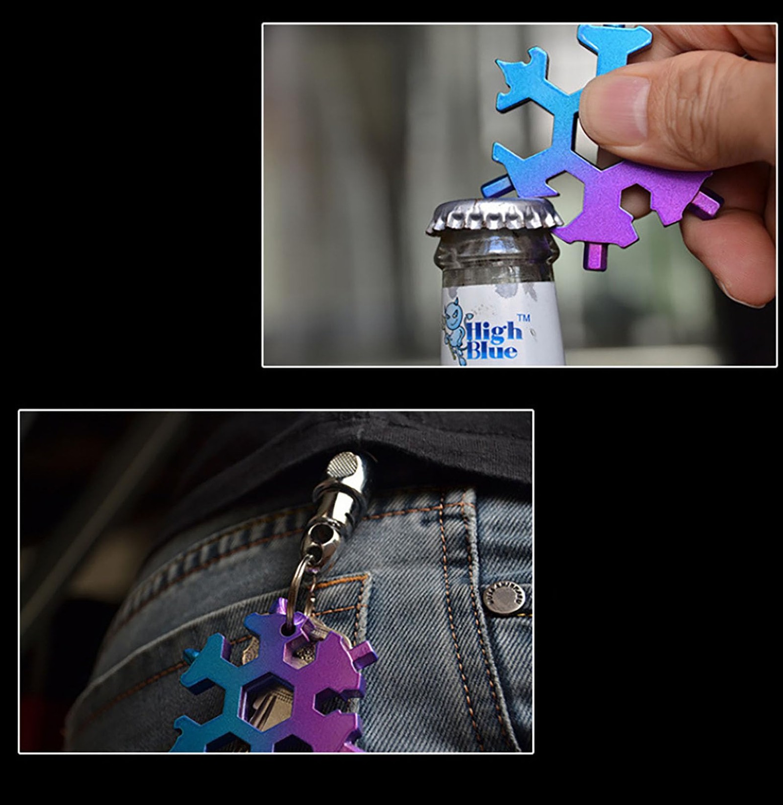 18 In 1 Snowflake Wrench, 4 Pcs 4 Color Alloy Multi-function Screwdriver and …