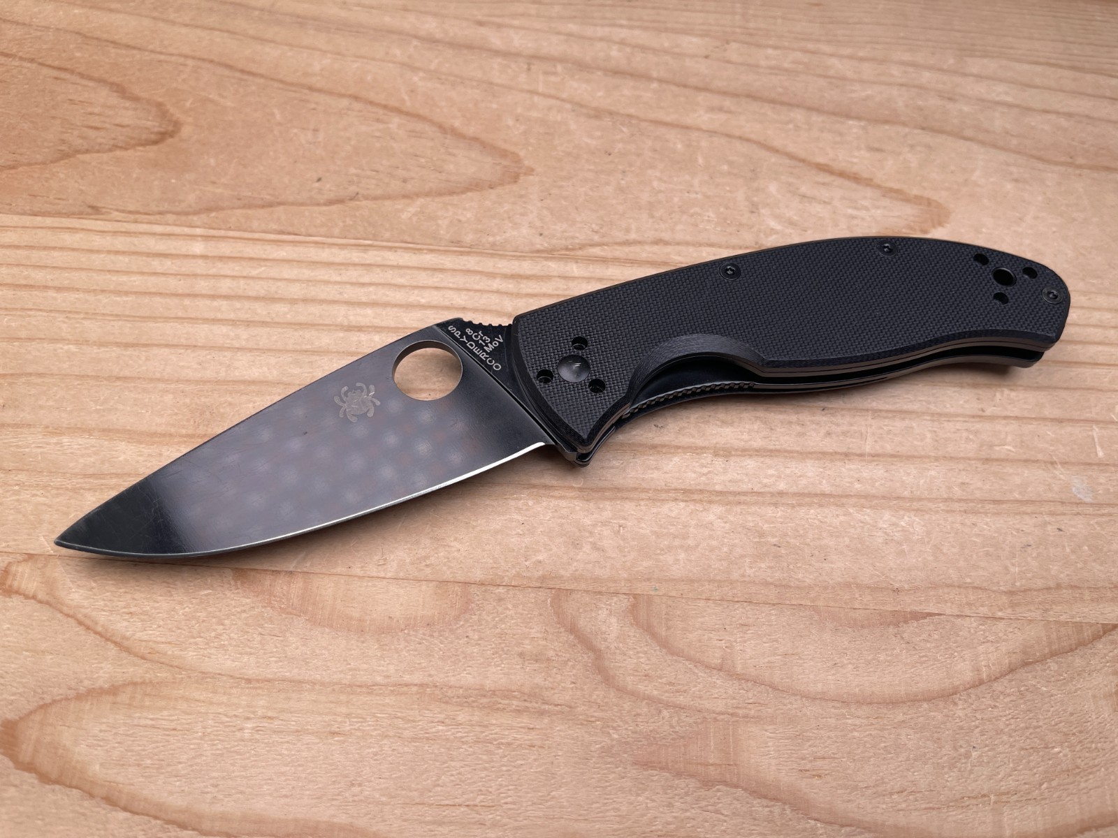 Spyderco Tenacious Plain Edge Black 8Cr13Mov G-10 Folding Pocket Knife