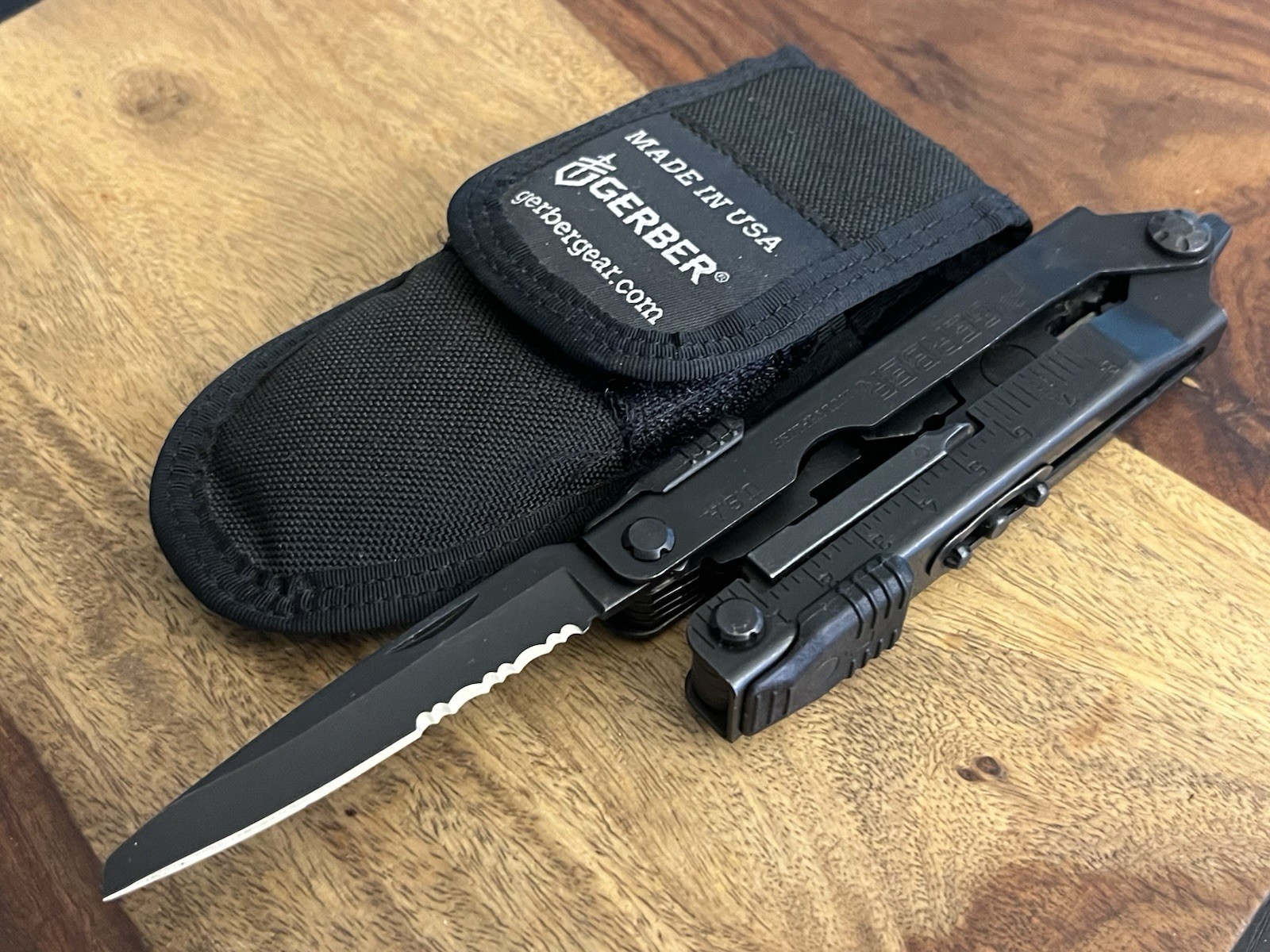 USA Gerber MP600-ST Sight Tool Multi Tool Military SUPER NICE w/Beautiful Sheath