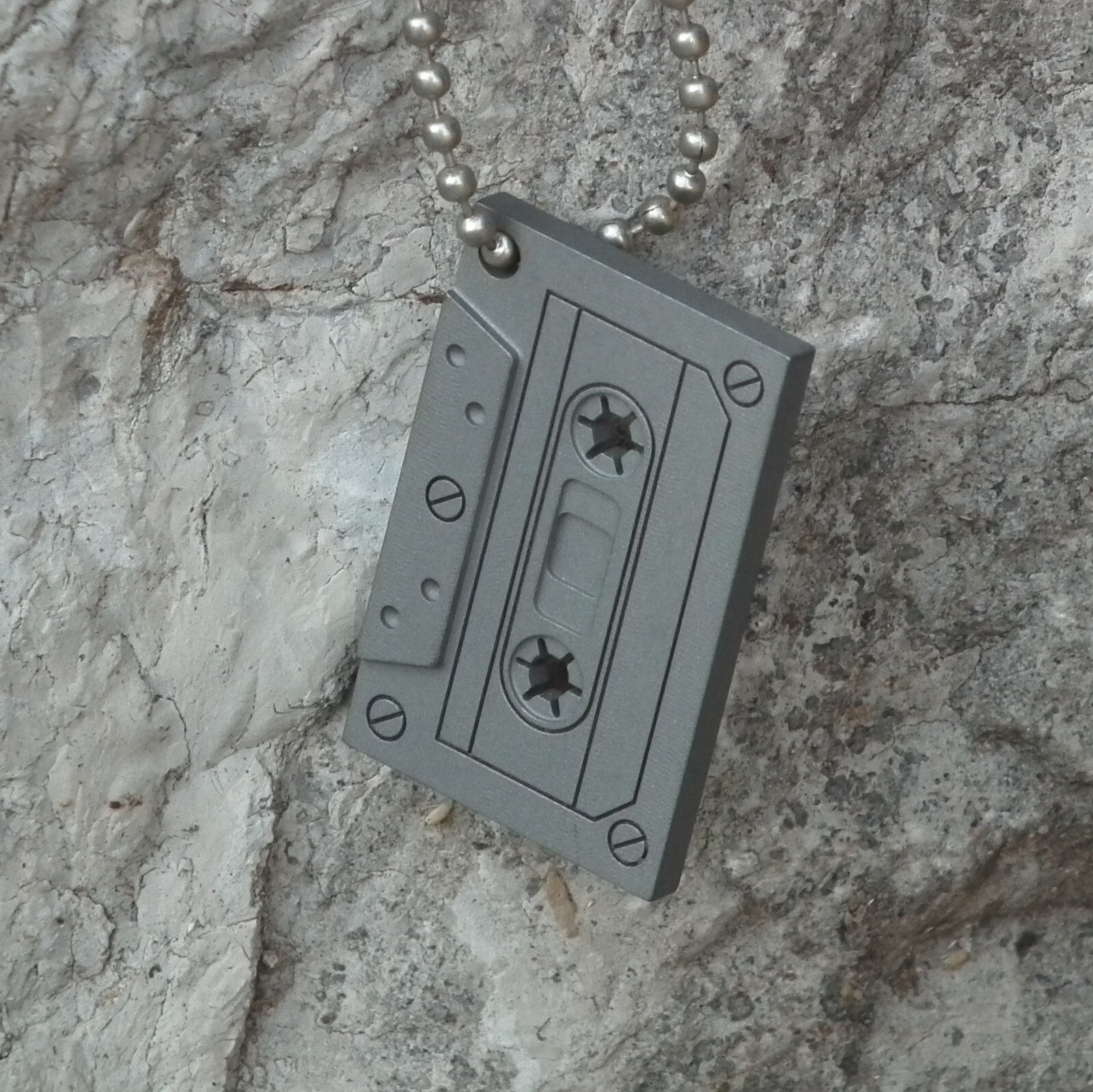 EDC cassette tape pendant necklace collect ornament garnish old times