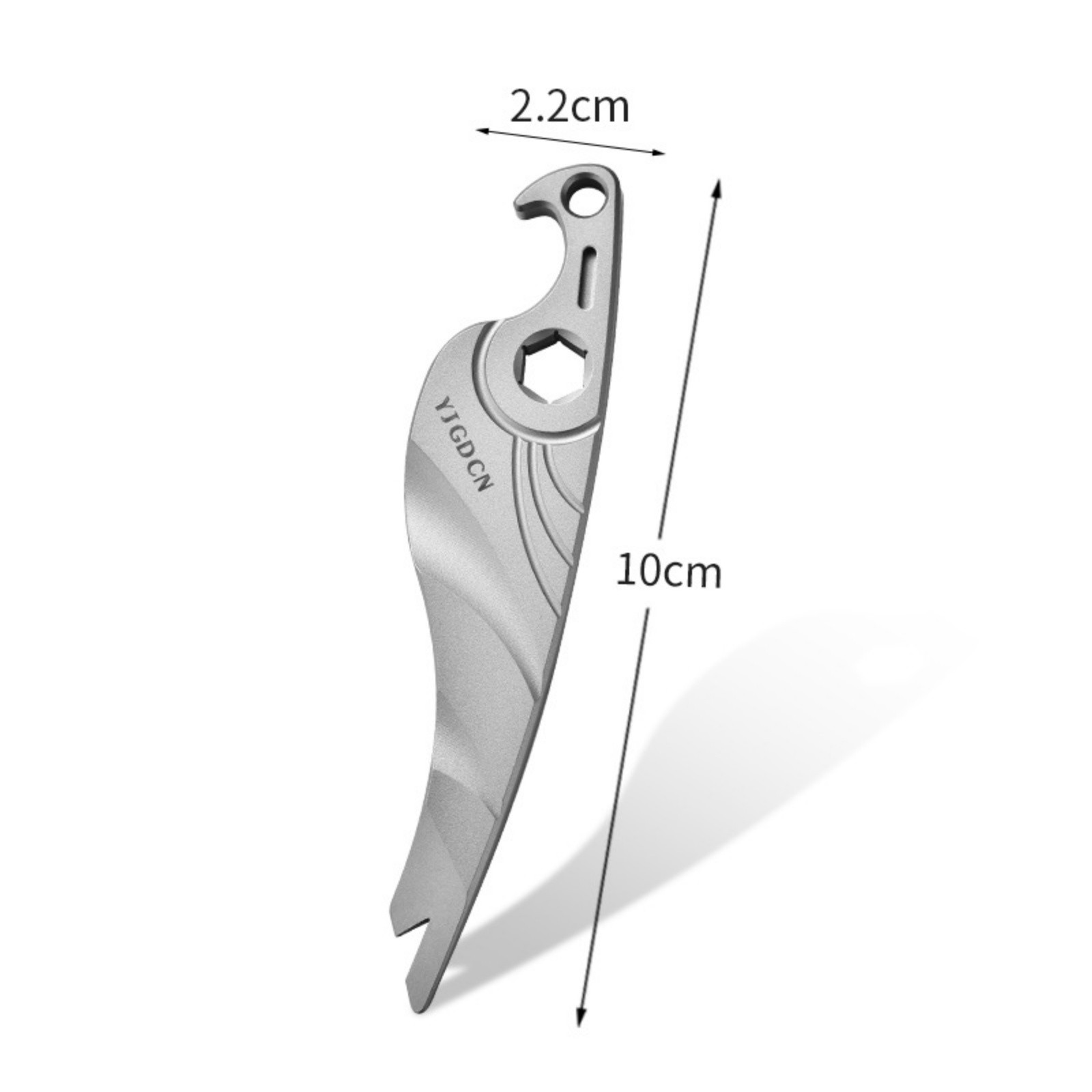 Titanium Alloy EDC Mini Pry Bar Multi Tool Outdoor Survival Gear Seahorse Shape
