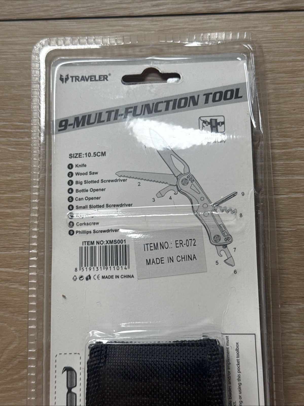 9-in-1 Multifunction Tool Folding Pocket Knife Stainless Steel