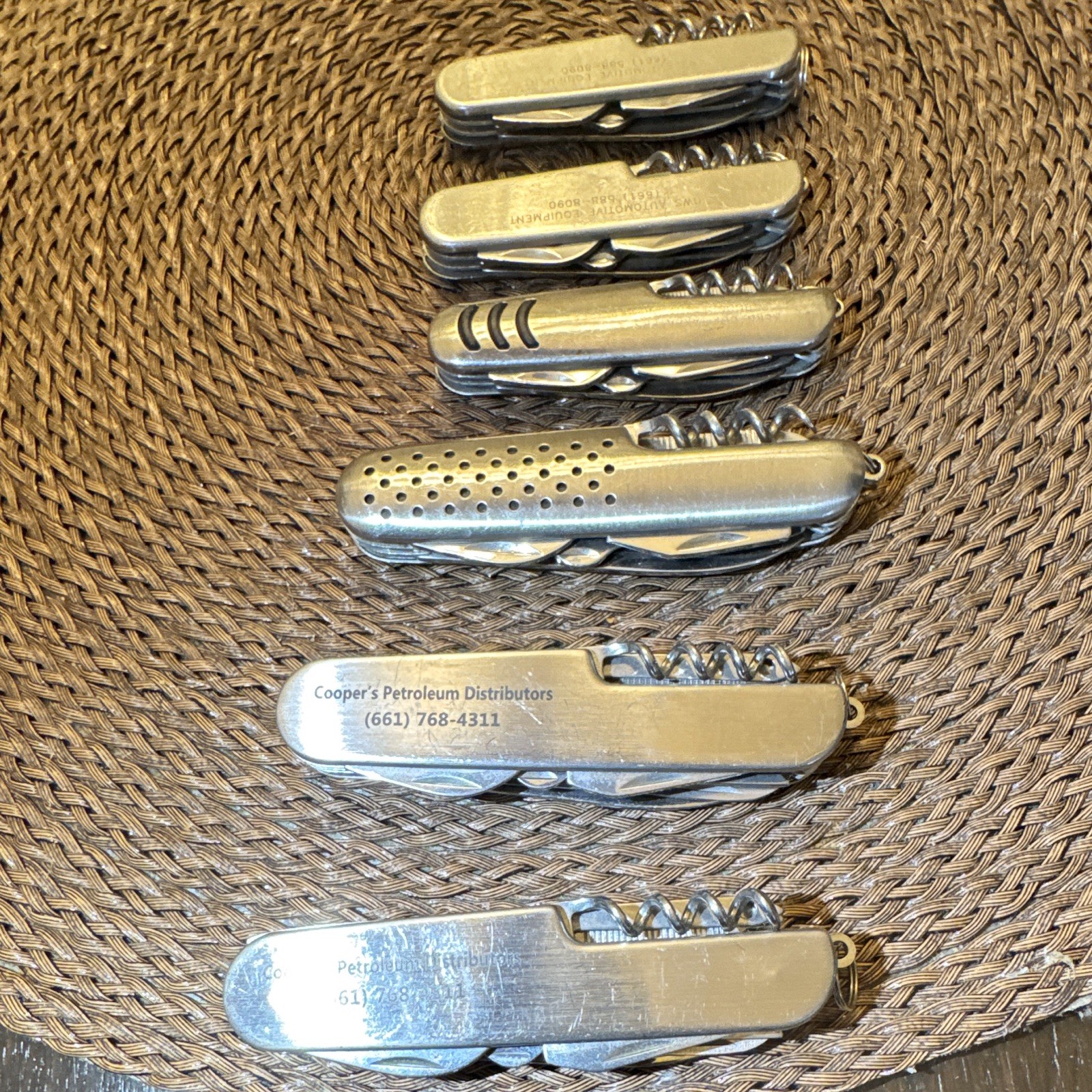 Lot of6 3.5” STAINLESS STEEL 5 MULTI FUNCTION MULTI TOOL FOLDING Knife Key Chain