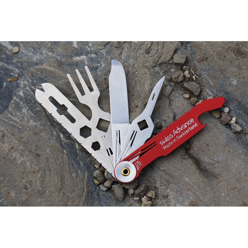 Swiss Advance CRONO N5 Pocket Knife Red Tools and Utensils Dirt-Resistant Casing