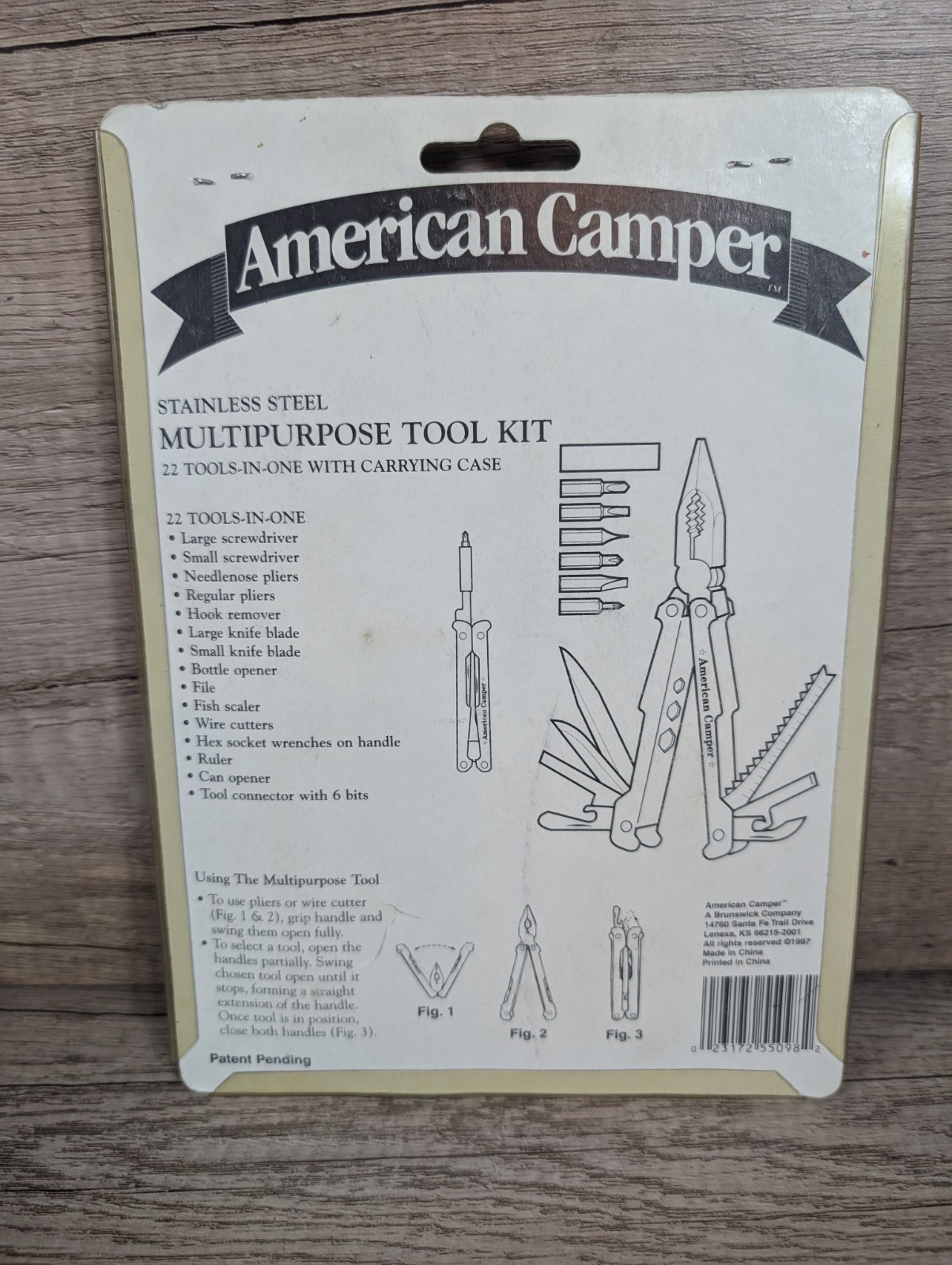American Camper Stainless Steel Multipurpose Tool Kit 22 Tools in One 1531 NEW