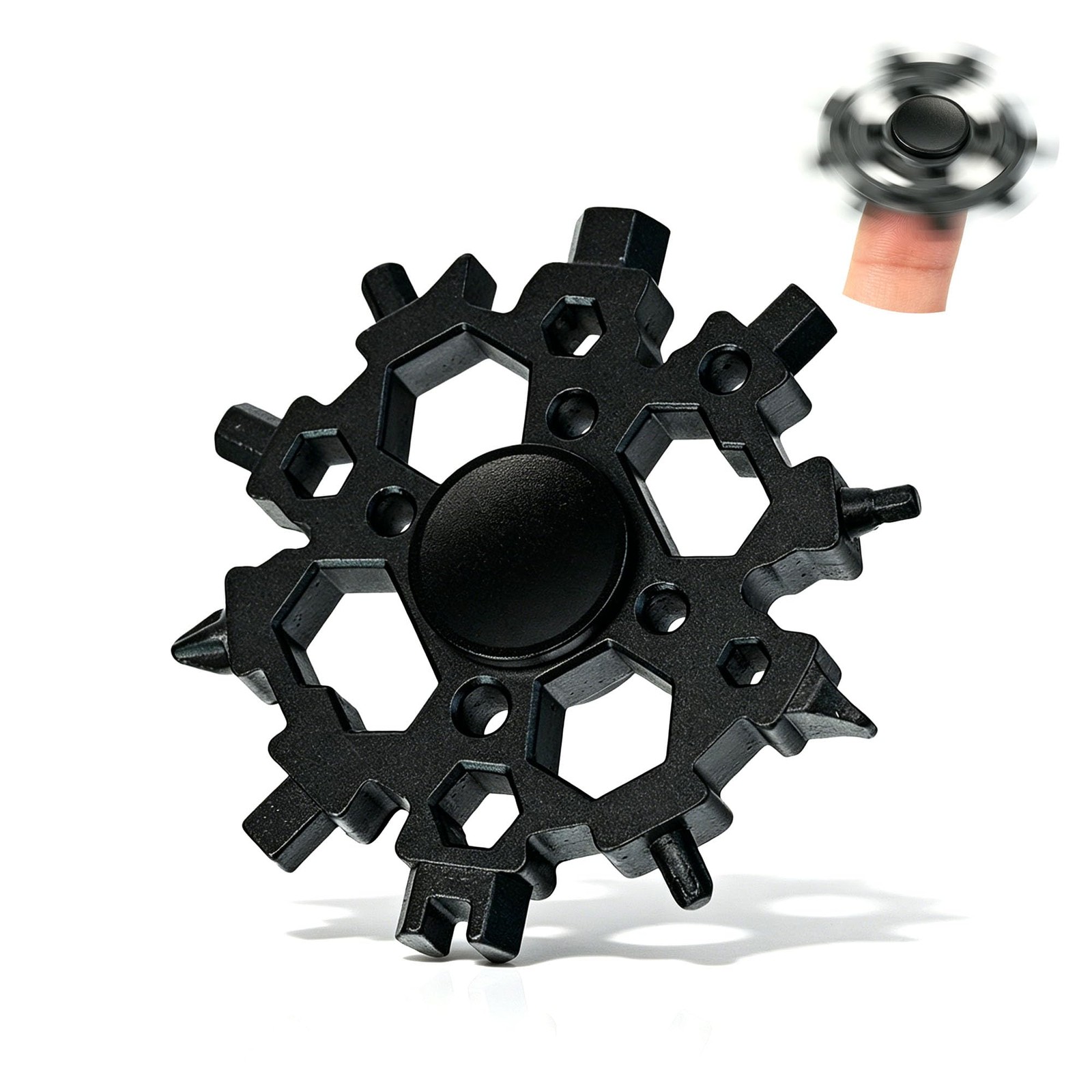 Snowflake Multi-Tool with Fidget Spinner — 23-in-1 Pocket Tool | Hex Wrenches…