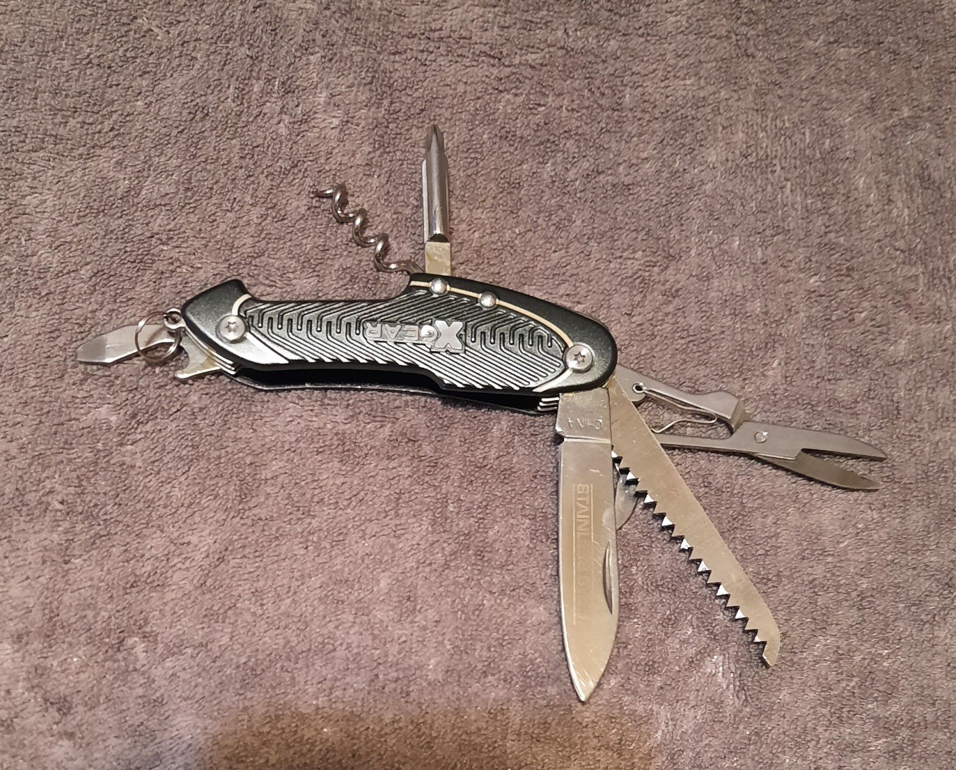 X Gear – Multi-Function Tool – Pocket Knife – Grey – Used