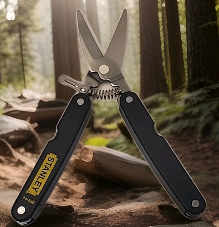 Stanley 74-438 Folding Shears/Multi Tool w/Case Scissors Snips Gardening Utility