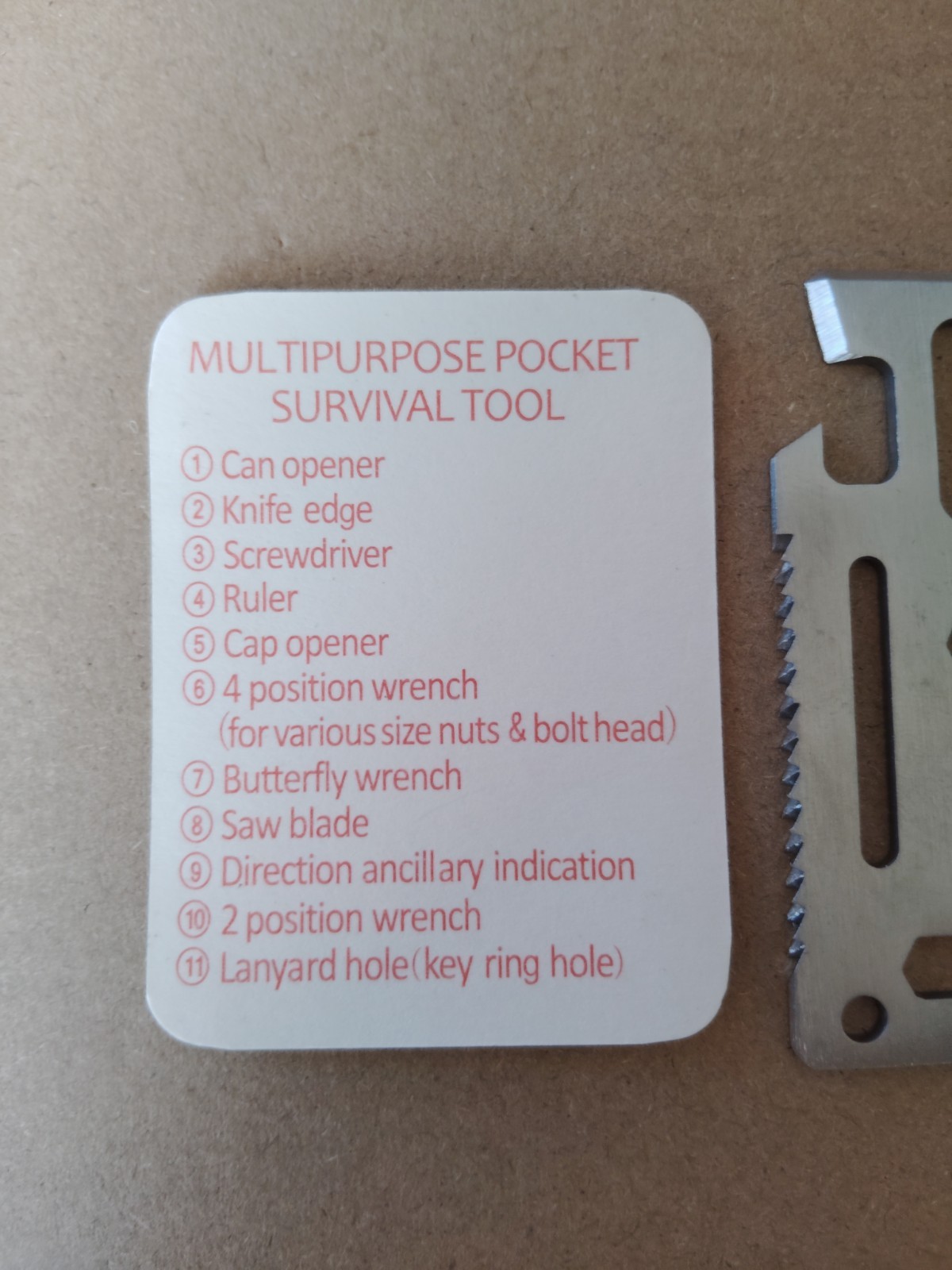 Ultimate 11-in-1 Survival Credit Card Multitool Tactical Wallet Tool Gift