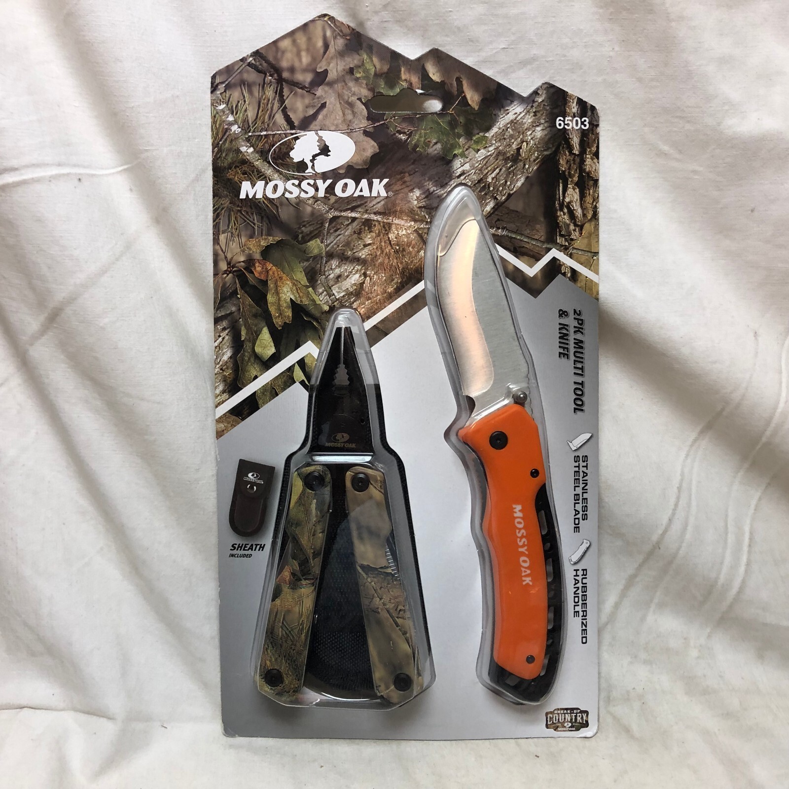 2 Pack Multi Tool and Knife Mossy Oak New In Package Hunting Survival Fishing