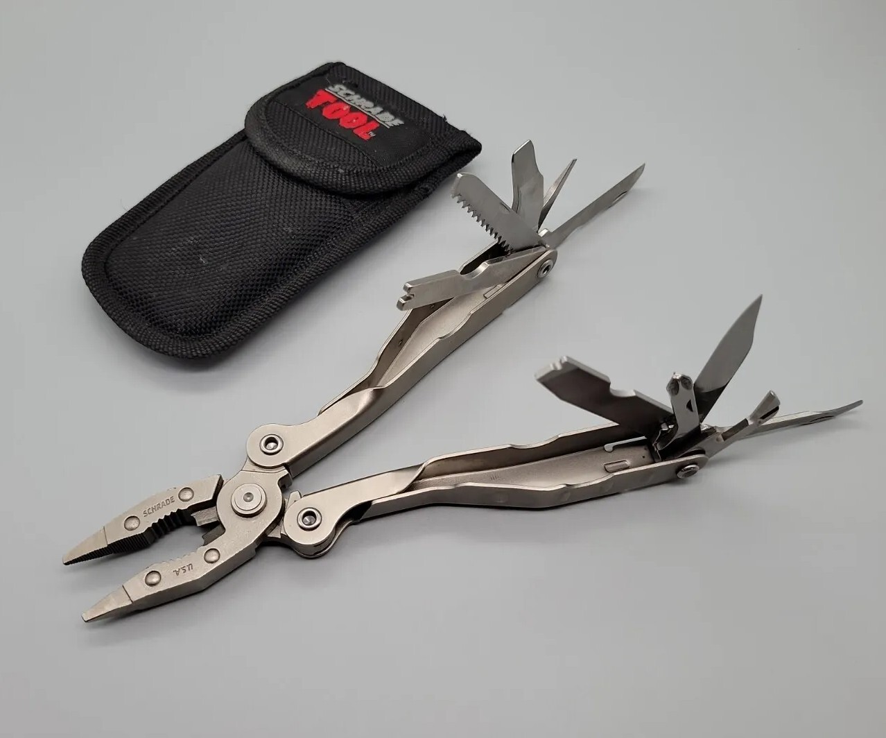 Schrade Tough Tool ST1 Multi-tool w/ SHEATH USA Version * Engraved
