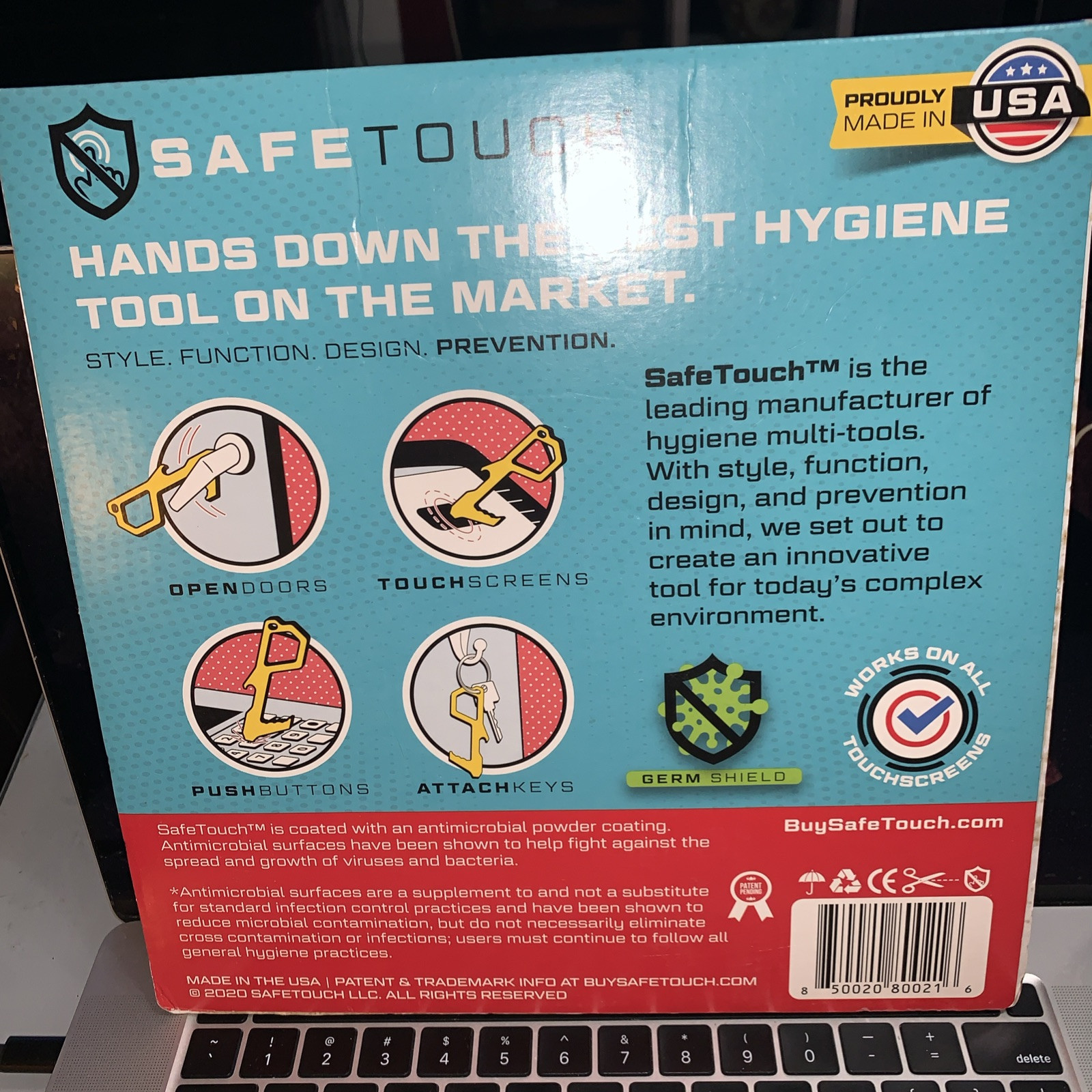 SafeTouch Hygiene Multi-Tool Works on Touch Screen Made in USA (2 Pack)