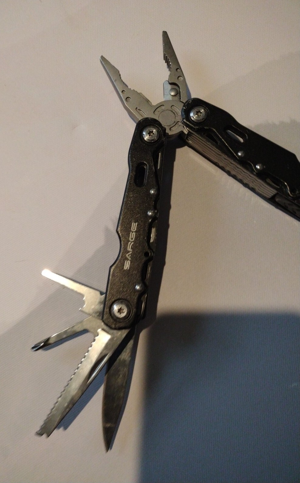 Sarge 10 In 1 Black Zytel Stainless Steel Multi Tools in Great Condition