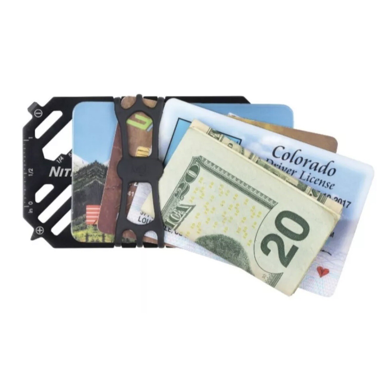 Nite Ize FMT2-01-R7 Financial Tool Multi Tool Wallet Black