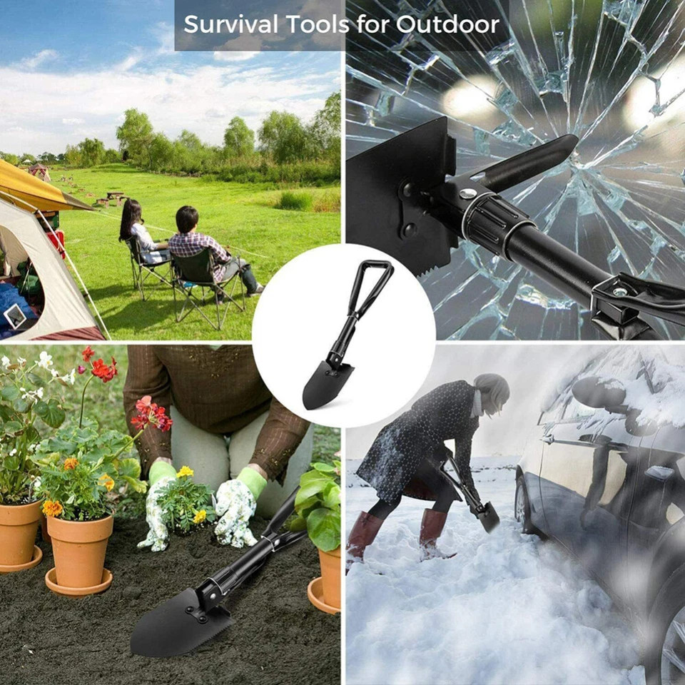 Folding Survival Shovel Outdoor Garden Camping Tool Hiking Spade Foldable AU