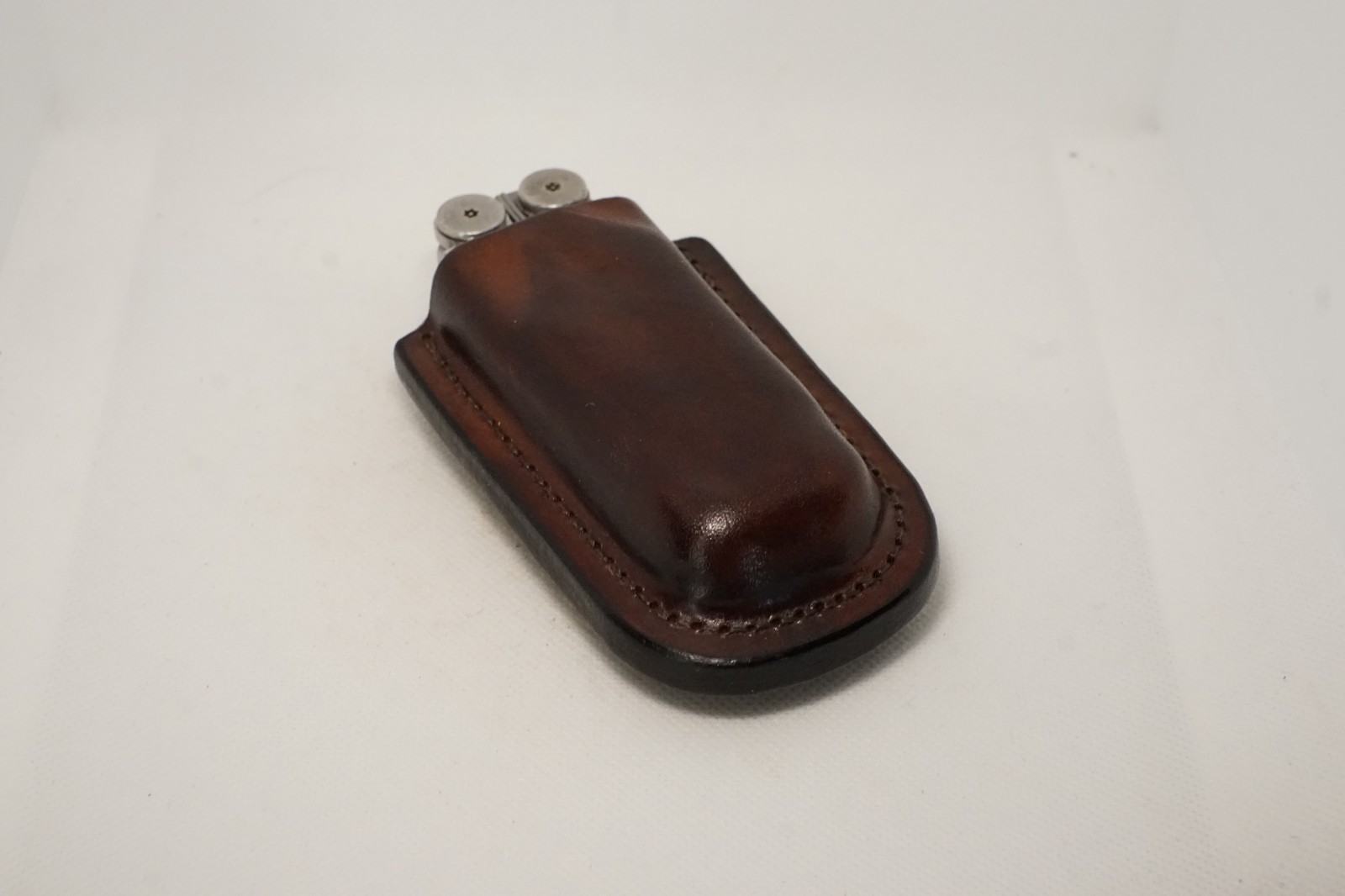 Leatherman wave plus leather sheath handmade dark brown color. Sheath only.