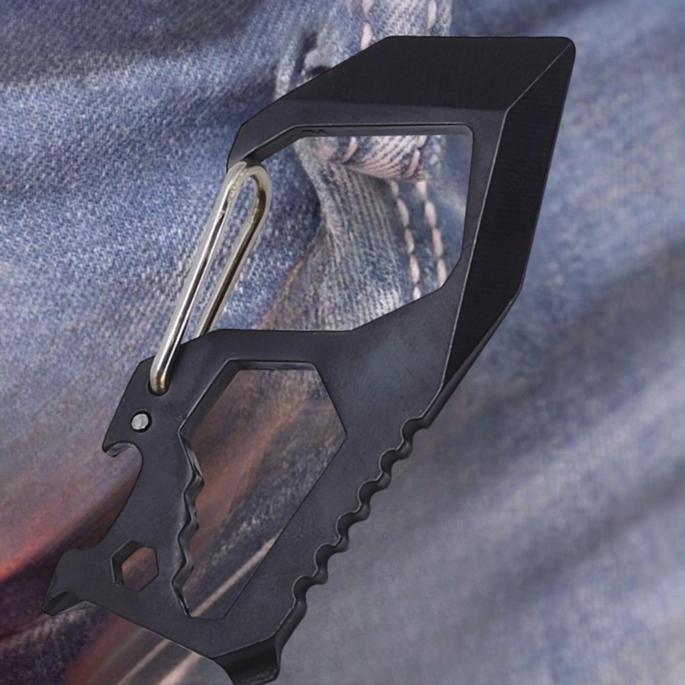 Bottle Opener Keychain Clip 20g 7.5*3.4*0.5cm Aluminum Alloy Multifunctional