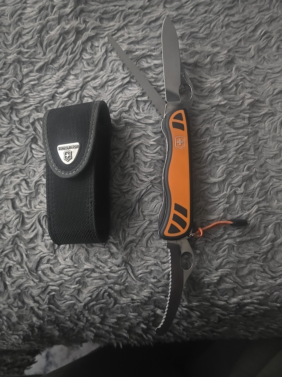 Victorinox Swiss Army Knife Multi-Tool Hunter XT Grip Orange w/Black Nylon Case