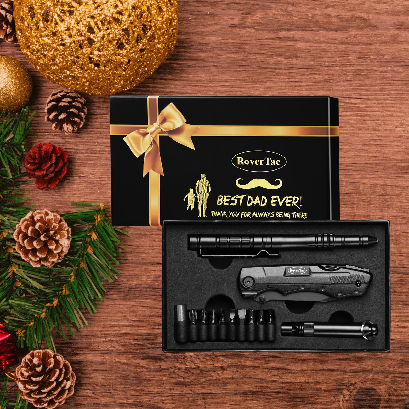 Multitool Knife Set as Gift for Dad, 15in1 Multitool Knife, Ballpoint Pen…
