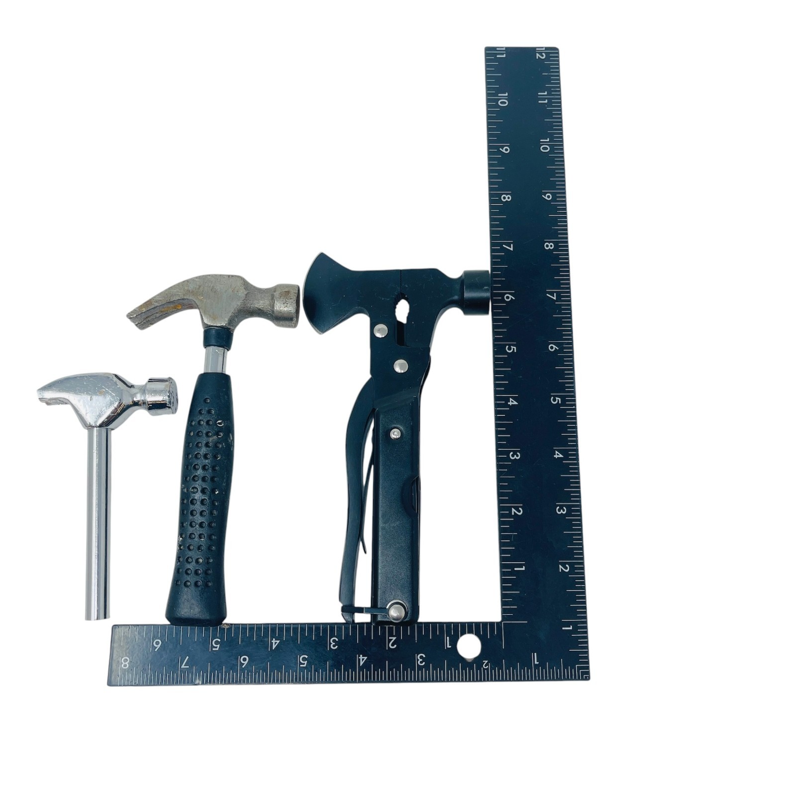 Multi-Tool Survival Set Hatchet, Mini Hammer Hand Tool Lot, 3 Pcs