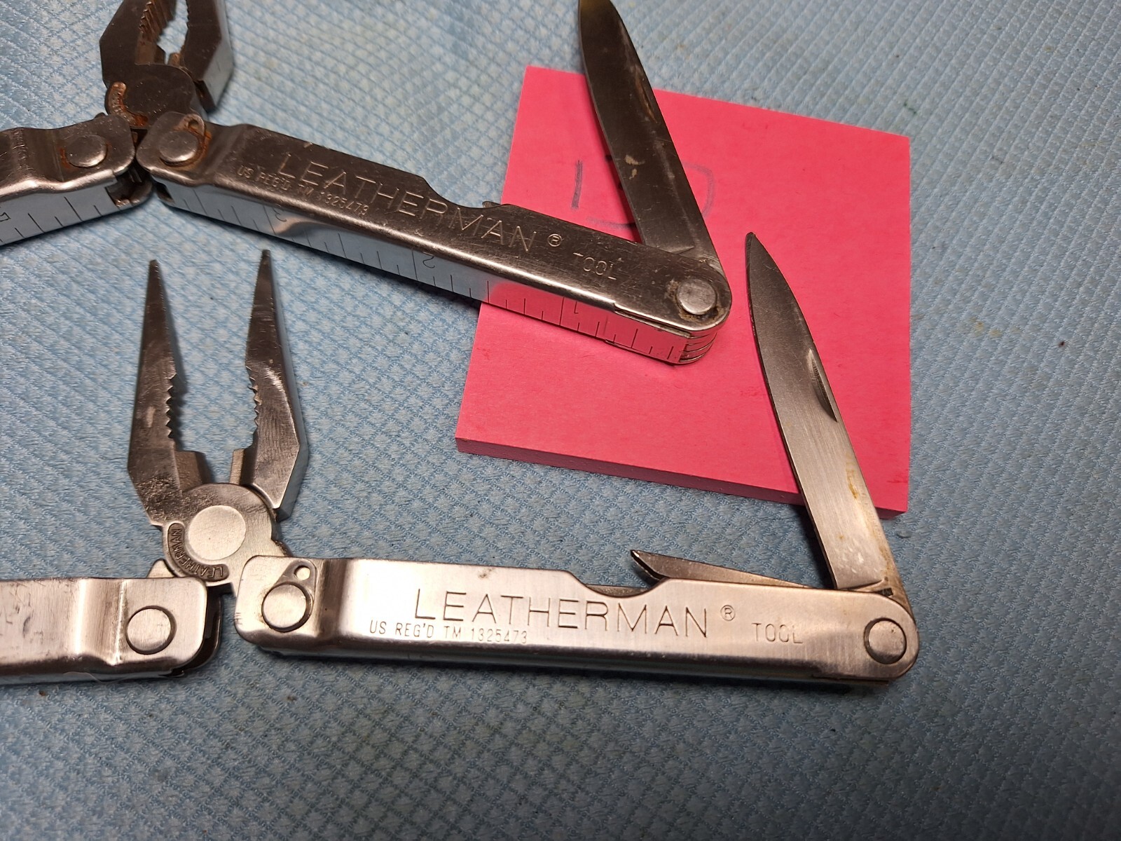 2 RARE LEATHERMAN ORIGINAL PST Multi Tools Knife BIG LETTERS Lot 130