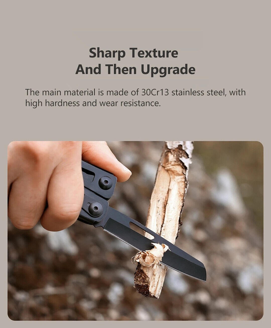 9 In 1 Wrench Knife Folding Multi-Purpose Pliers Wood Saw Slotted Screwdrivers