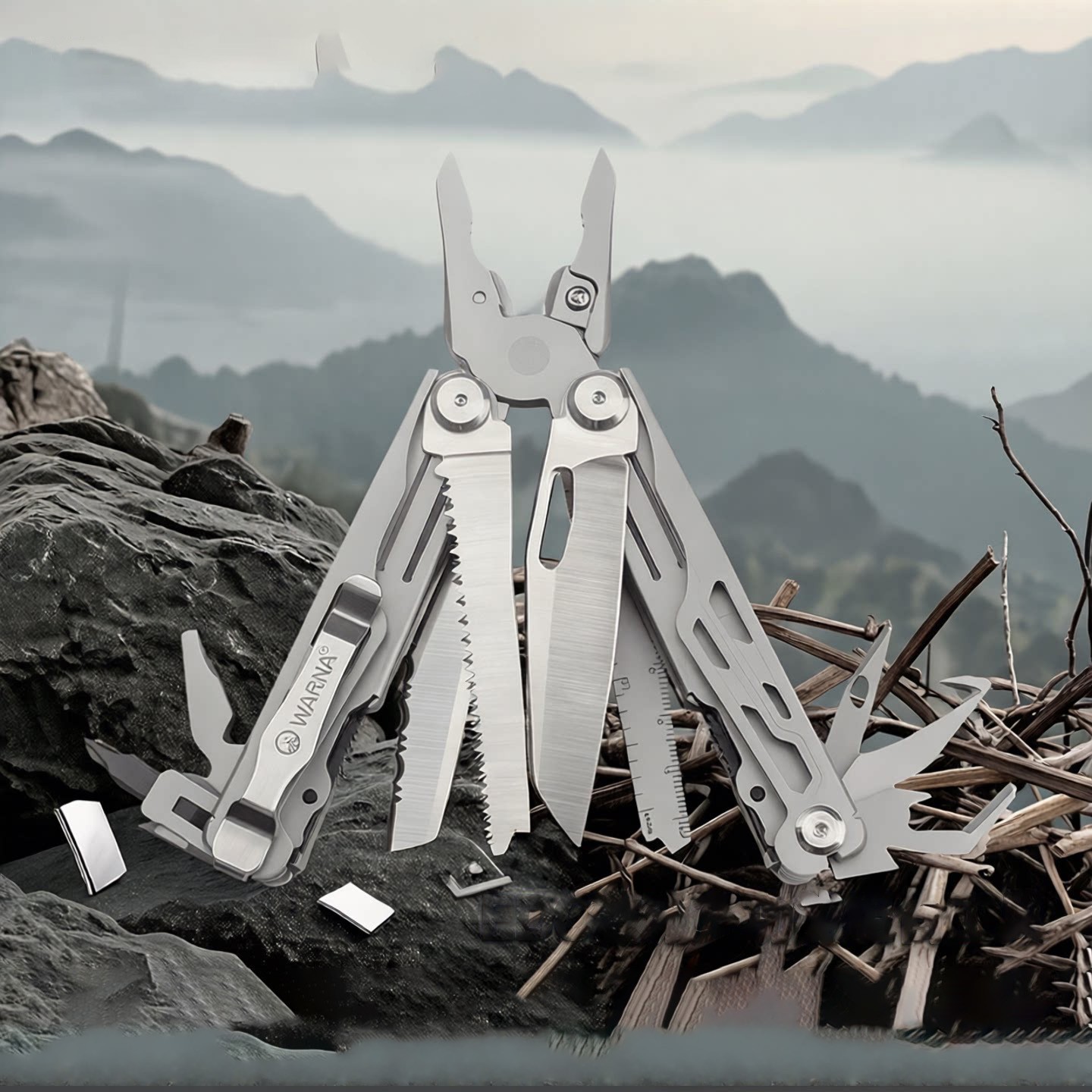 Stainless Steel Folding Multitool Pliers EDC Outdoor Camping Utility Tool