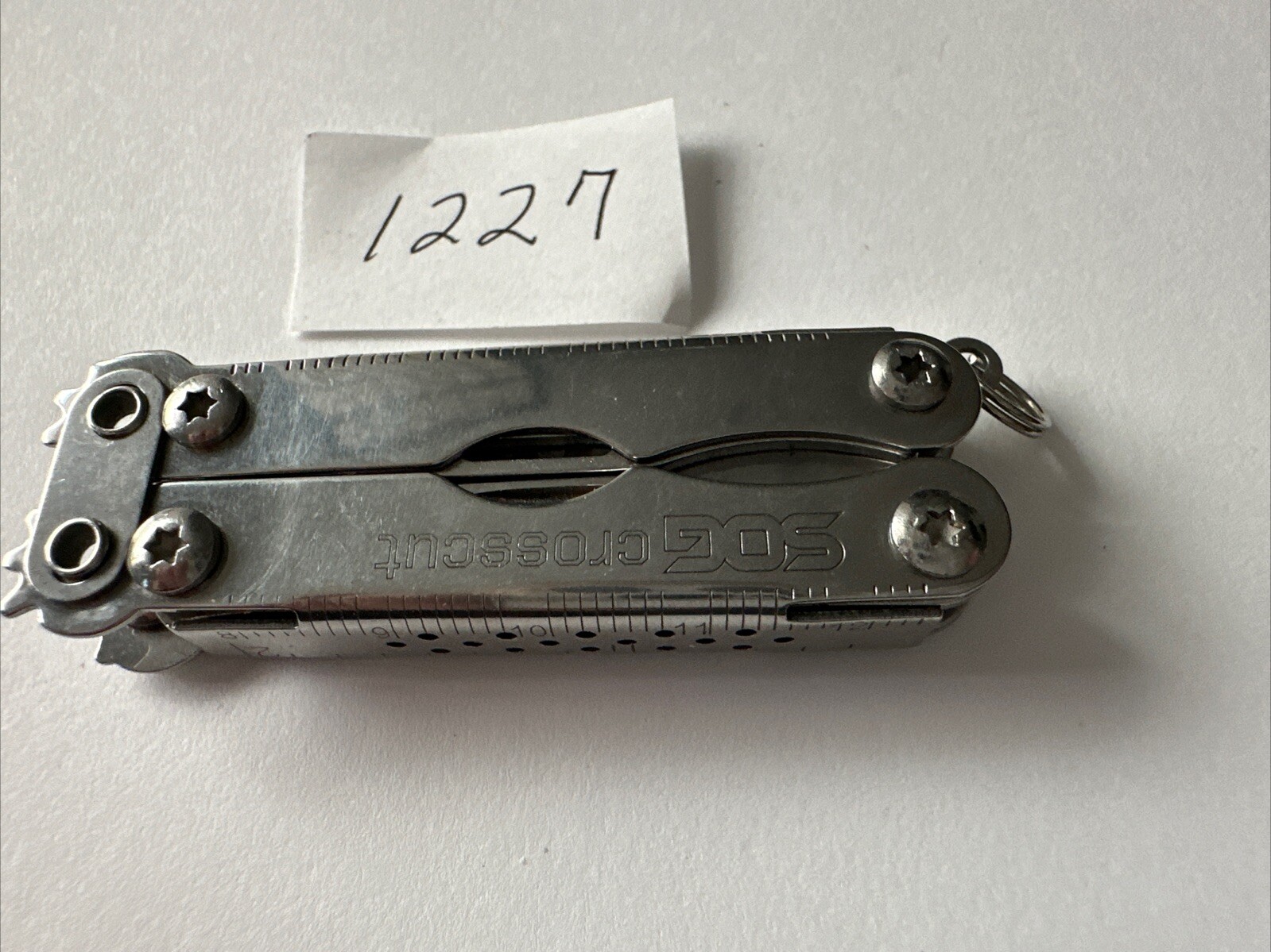 SOG Crosscut Multi Tool Scissors Knife File Tweezer Excellent Used Condition