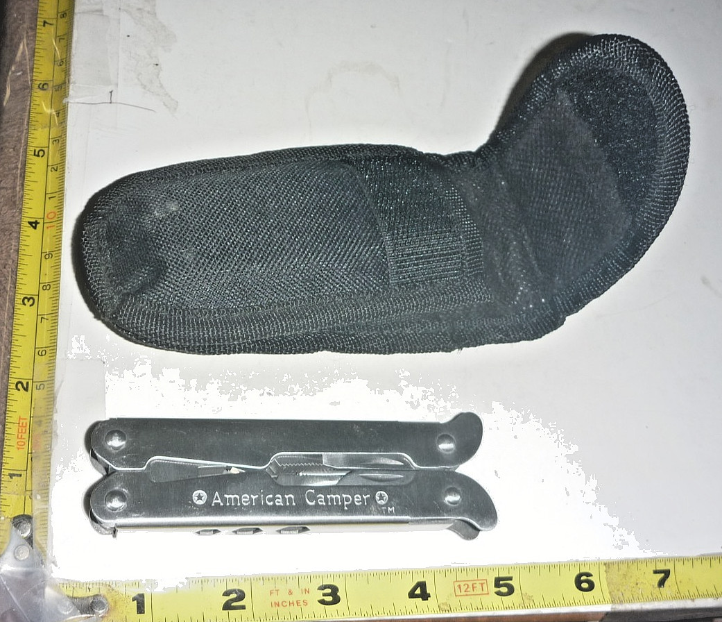 NWoT American Camper Folding Multi Camping Tool in Belt Case