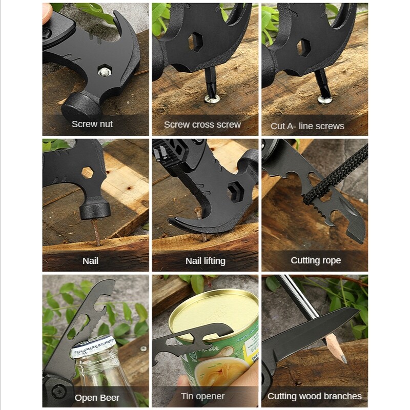 Versatile Folding Survival Hammer for Outdoor and Emergencies