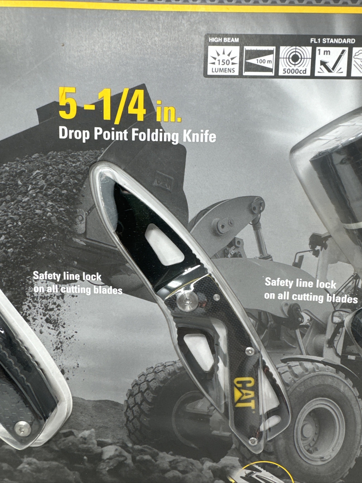 CAT, Multi-Tool, Knife & Flashlight Utility Compact Set | Camping Sports