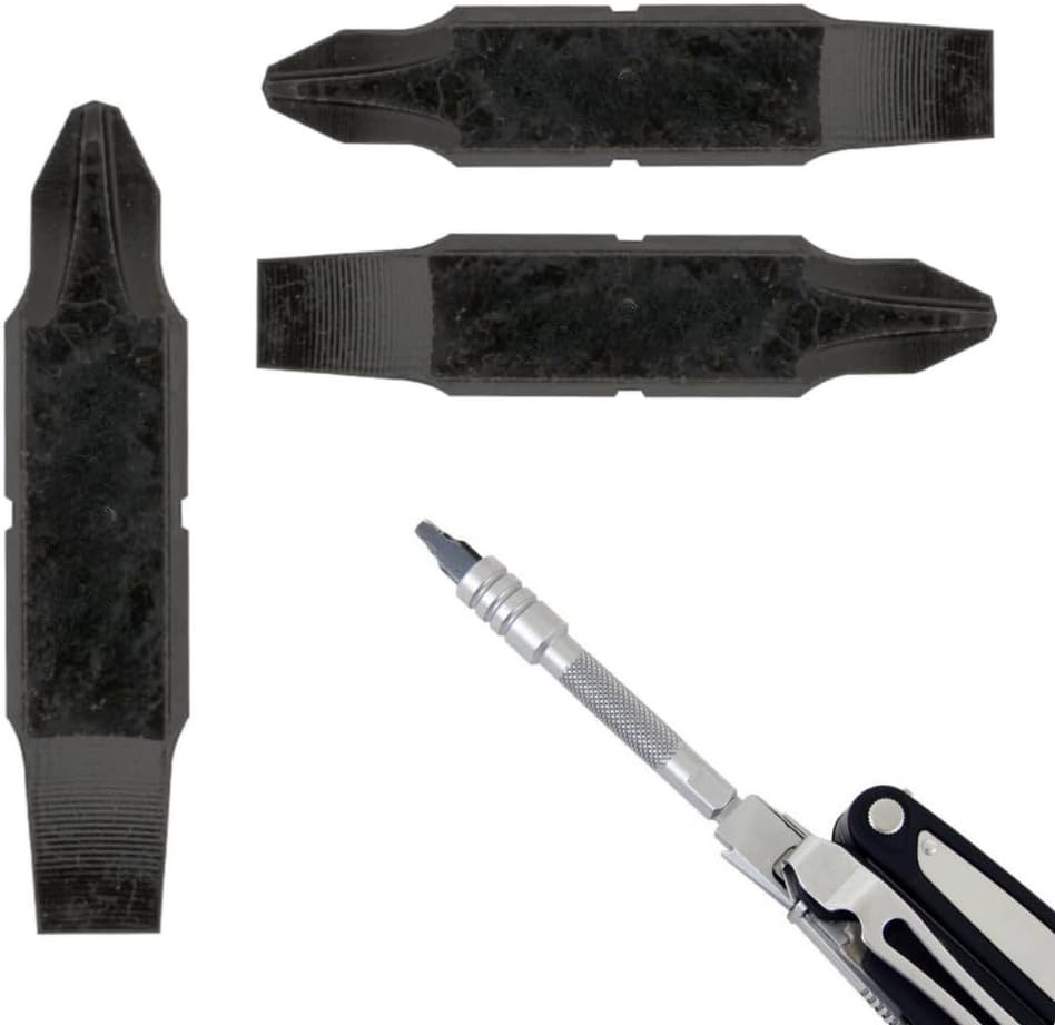 [3 Pack] Replacement Two-Sided Screwdriver Bit for Leatherman Multi-Tool – #1-#2