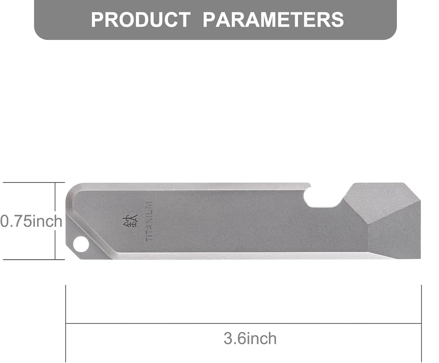 Titanium EDC Multi-Tool Pry Bar with Bottle Opener