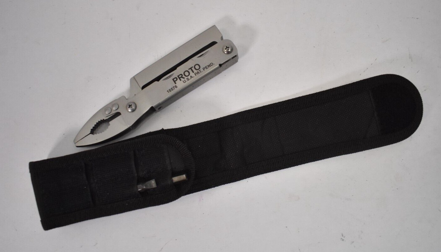 Proto Professional Multi Purpose Tool Needle Nose 15 Functions w 2 Bits 18576