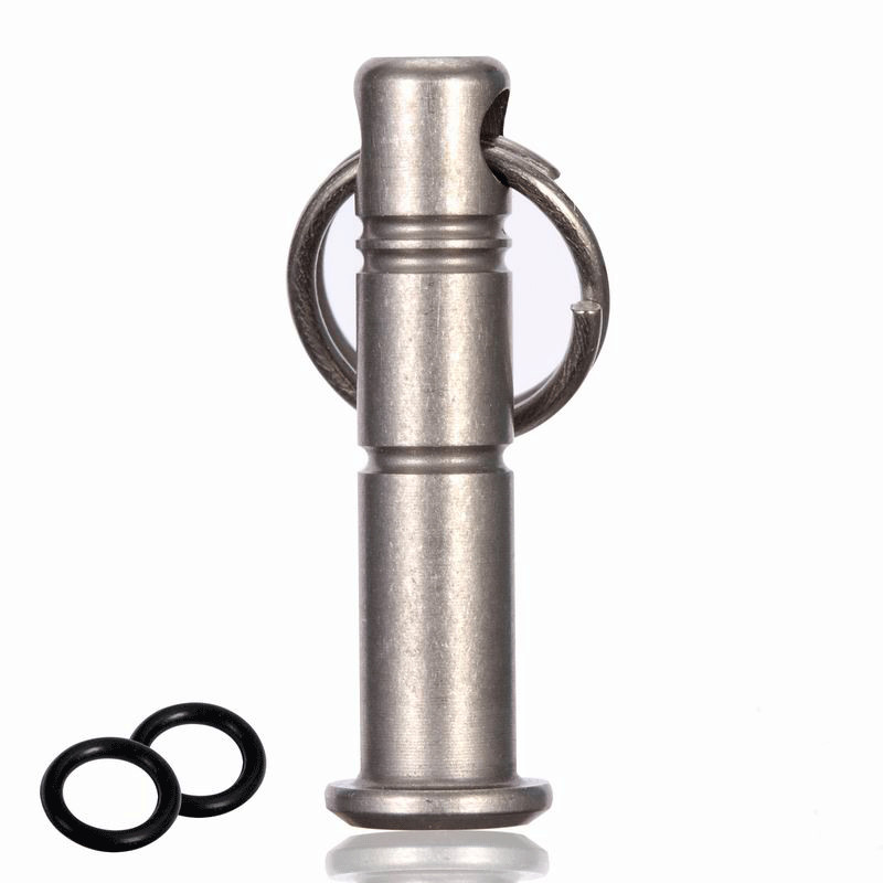 Titanium Lanyard Bead Bolt Holder Keychain Necklace Pendant DIY with Split Ring