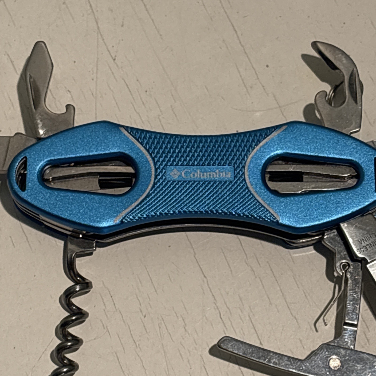 Columbia Stainless Steel 7 Multifunction Tool Set! All In One Blue Tool Kit
