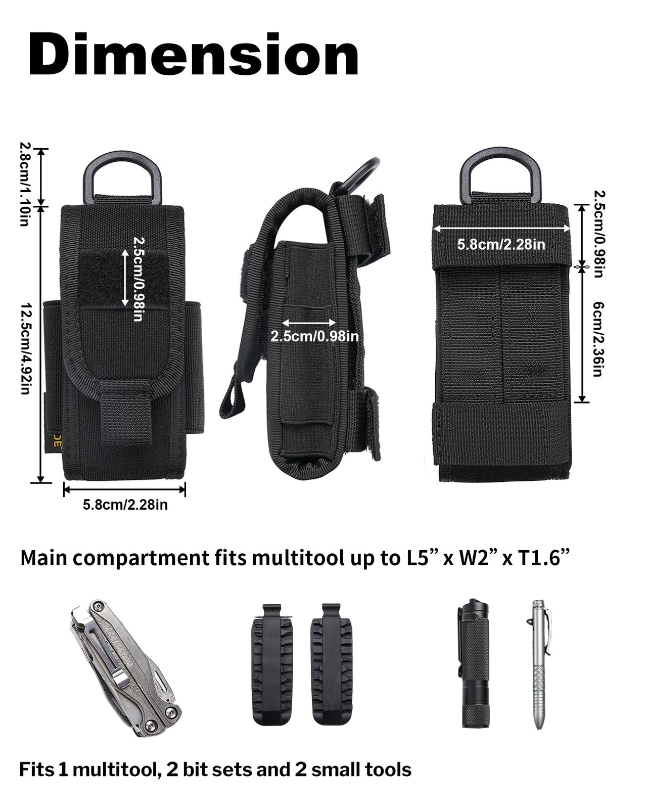 CHA9 Multitool Sheath for Belt with Leatherman – Horizontal & Vertical Carry …